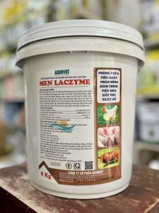 MEN LACZYME Asunvet bột hòa tan phòng ngừa tiêu chảy phân sống kích thích tiêu hóa hấp thu 4kg