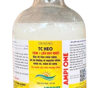 AMPI ONE TC HEO Asunvet Dung dịch tiêm Đặc trị tiêu chảy nặng bổ ăn không rõ nguyên nhân viêm vú, viêm tử cung