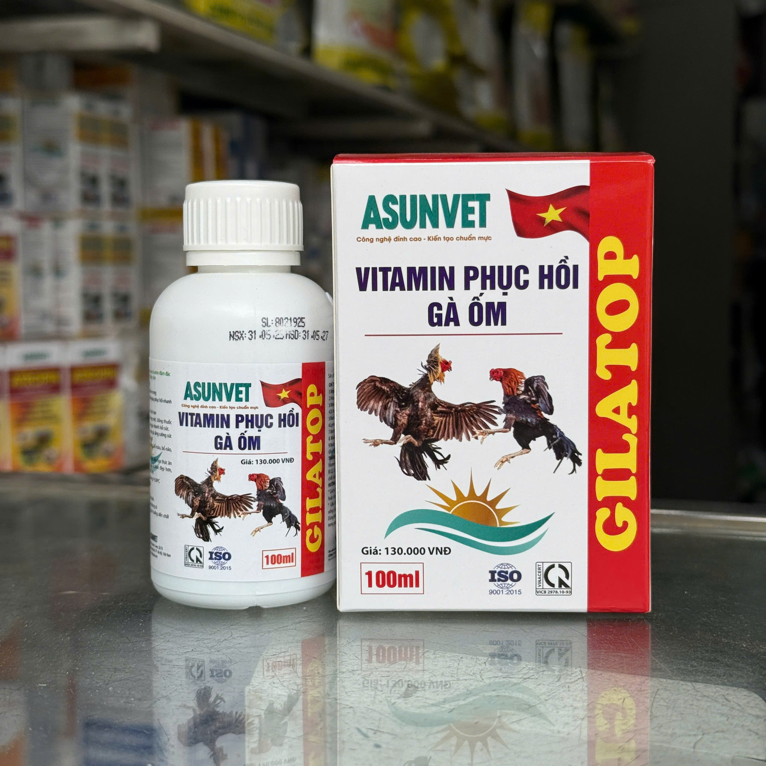 GILATOP MAXPLUS Asunvet dung dịch pha đẹp mã dày lườn đẻ nhiều bền mái 100ml