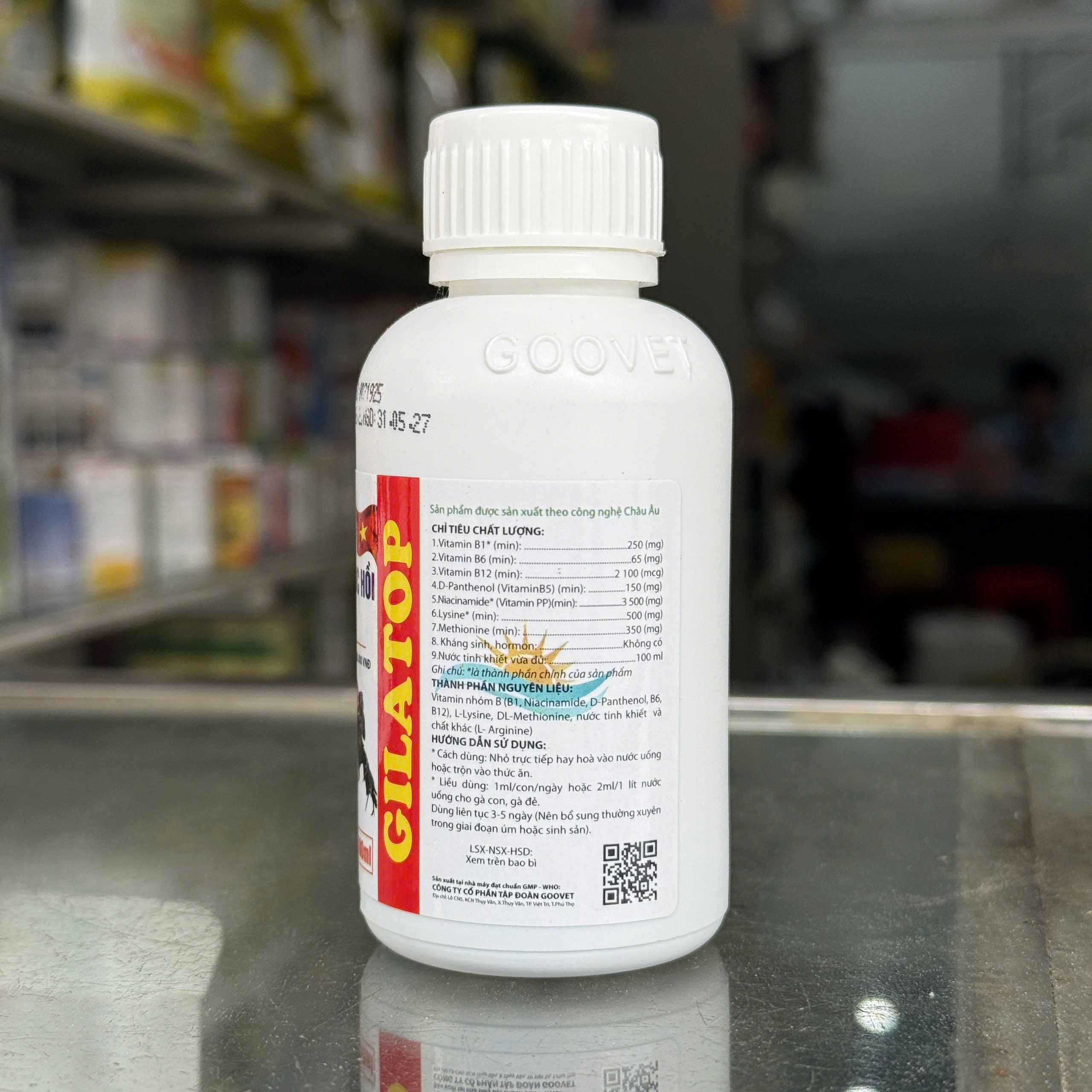 GILATOP MAXPLUS Asunvet dung dịch pha đẹp mã dày lườn đẻ nhiều bền mái 100ml