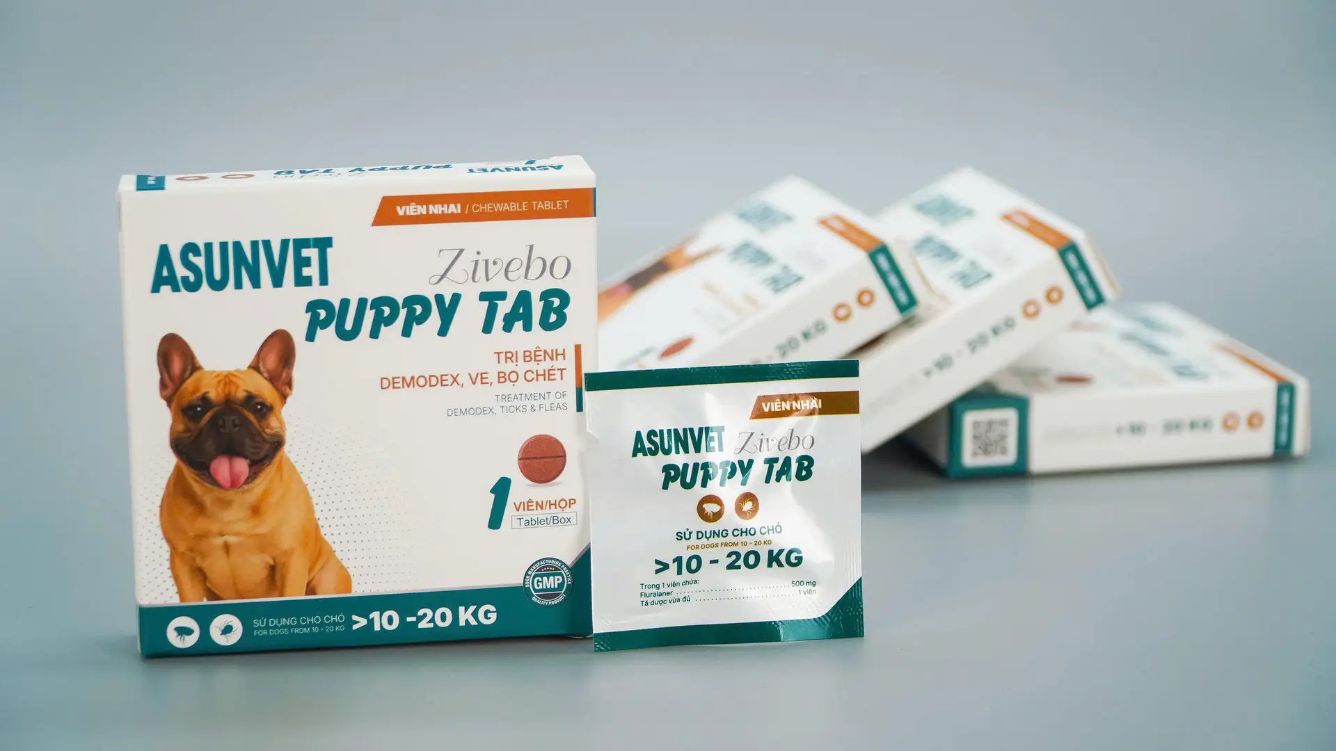 Viên nhai sạch ve ghẻ bọ cho chó ZIVEBO PUPPY TAB - ASUNVET Hộp 1 viên - Image 9