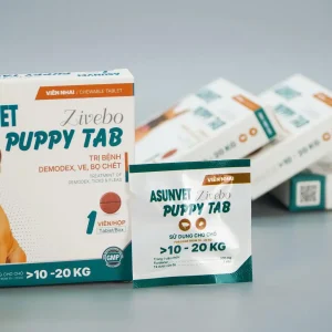 PUPPY TAB ZIVEBO viên nhai sạch ve ghẻ bọ chét cho chó 1 viên