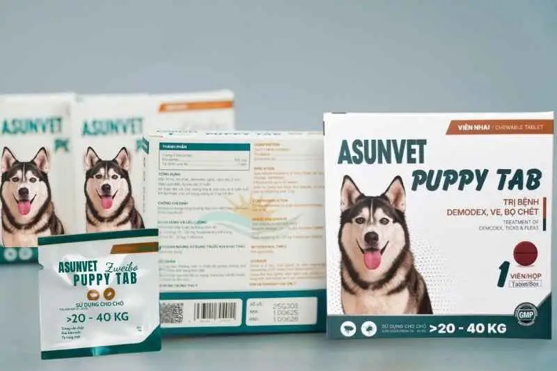 Viên nhai sạch ve ghẻ bọ cho chó ZIVEBO PUPPY TAB - ASUNVET Hộp 1 viên - Image 6