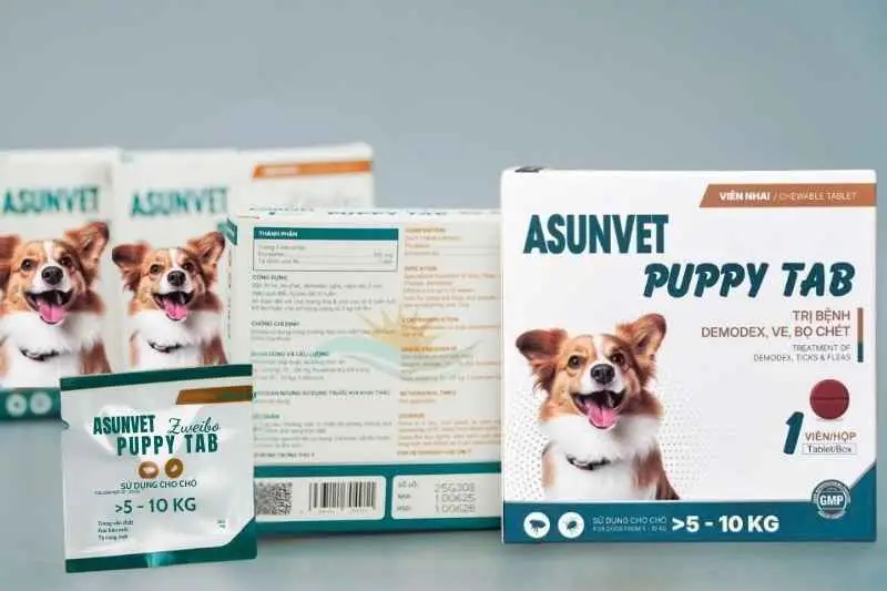 Viên nhai sạch ve ghẻ bọ cho chó ZIVEBO PUPPY TAB - ASUNVET Hộp 1 viên - Image 7