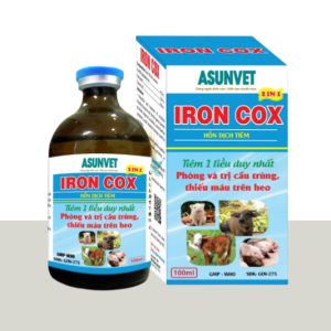 IRON COX Asunvet dung dịch tiêm phòng và trị cầu trùng thiếu máu trên heo 100ml