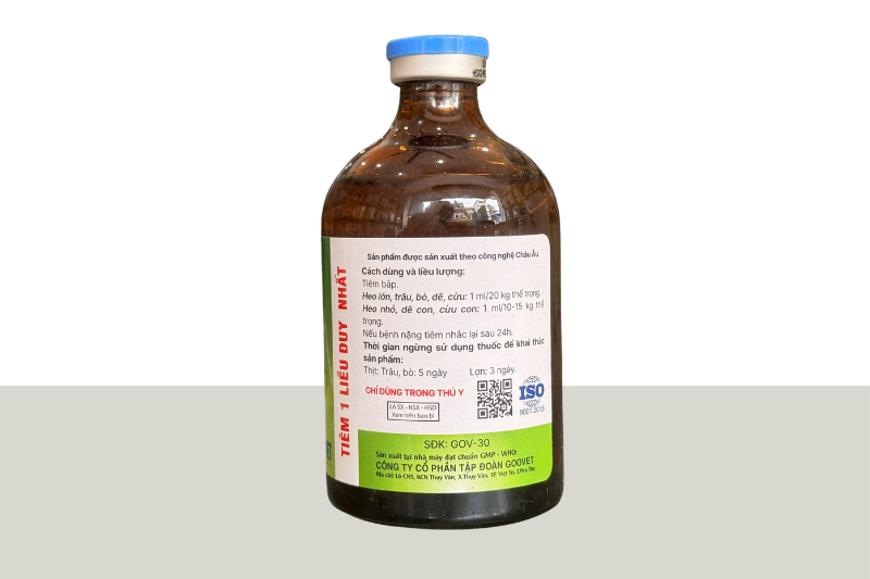DN 25 HEO HO Asunvet dung dịch tiêm đặc trị ho suyễn nặng viêm phổi dính sườn 100ml