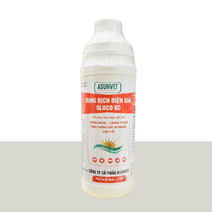 DIỆN GIẢI GLUCO KC Asunvet dung dịch pha chống nóng chống stress tăng sức đề kháng 1 lít