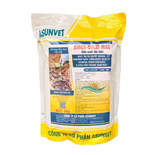 AMOX COLIS MAX của Asunvet – Thuốc kháng sinh thú y cho vật nuôi