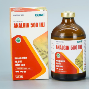 ANALGIN 500 INJ Asunvet – Hỗ trợ hạ sốt, giảm đau, giảm viêm cho gia súc, heo và chó