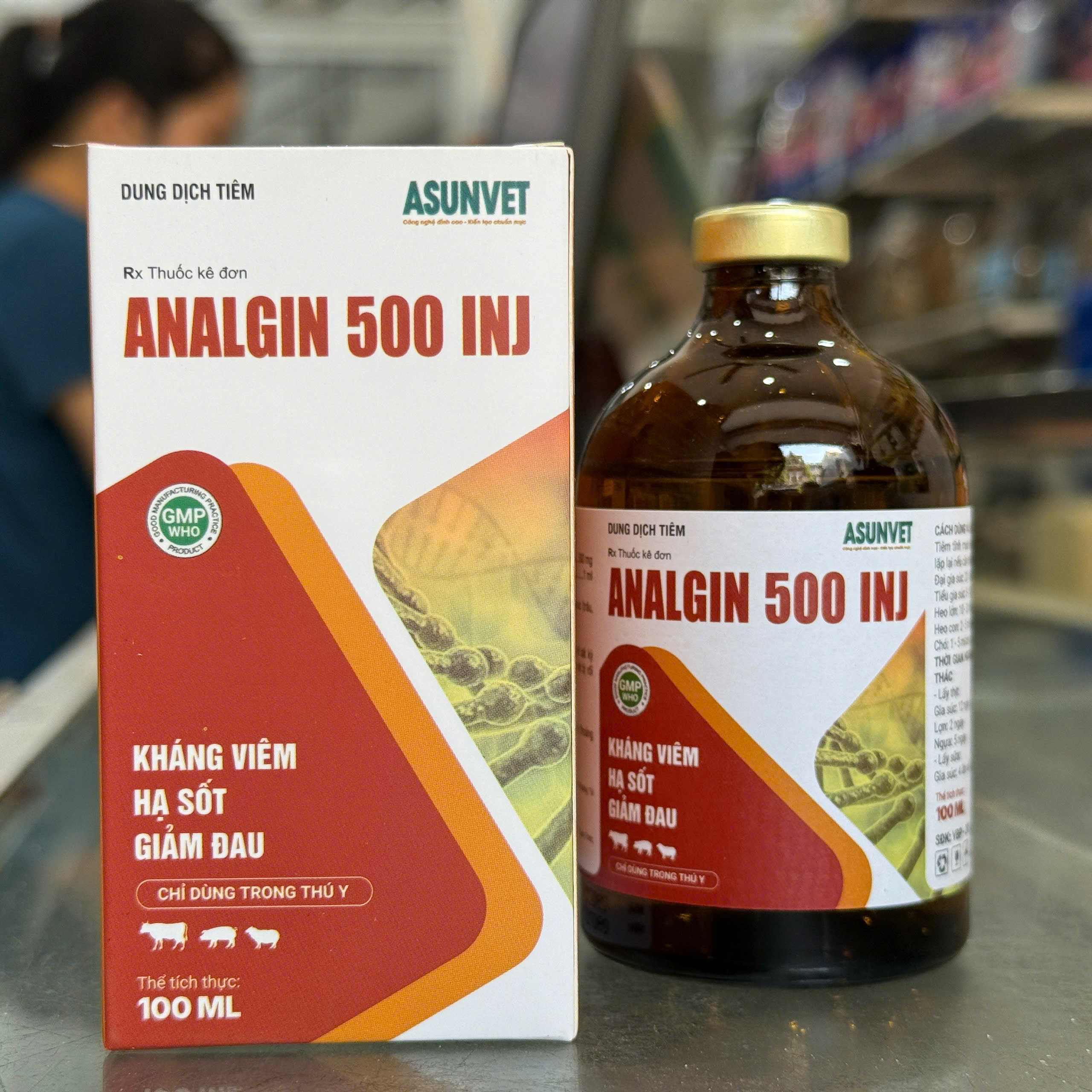 ANALGIN 500 INJ Asunvet – Hỗ trợ hạ sốt, giảm đau, giảm viêm cho gia súc, heo và chó - Image 5