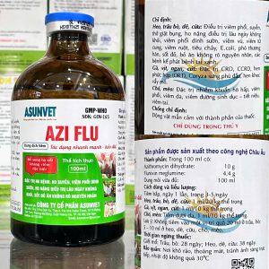 AZI FLU Asunvet – Hỗ trợ hô hấp, giảm ho và cải thiện thể trạng cho vật nuôi