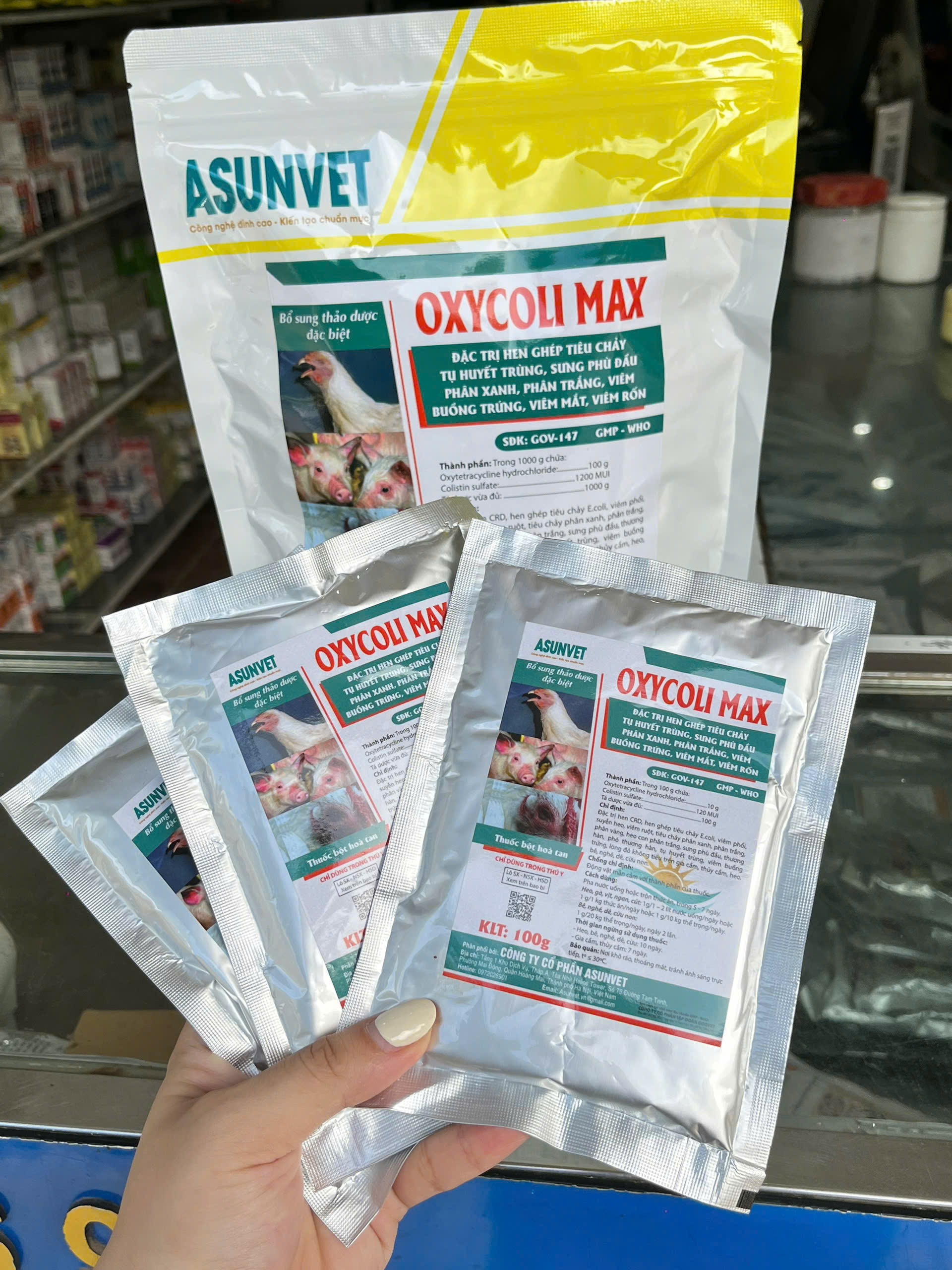 OXYCOLIMAX Asunvet – Kháng sinh thú y hỗ trợ kiểm soát vi khuẩn, cải thiện tiêu hóa cho vật nuôi - Image 8