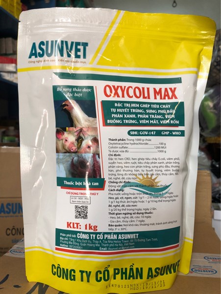 OXYCOLIMAX Asunvet – Kháng sinh thú y hỗ trợ kiểm soát vi khuẩn, cải thiện tiêu hóa cho vật nuôi - Image 3