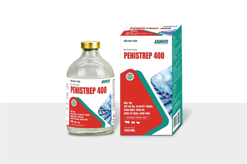 PENISTREP 400 Asunvet – Kháng sinh thú y hỗ trợ kiểm soát vi khuẩn cho vật nuôi