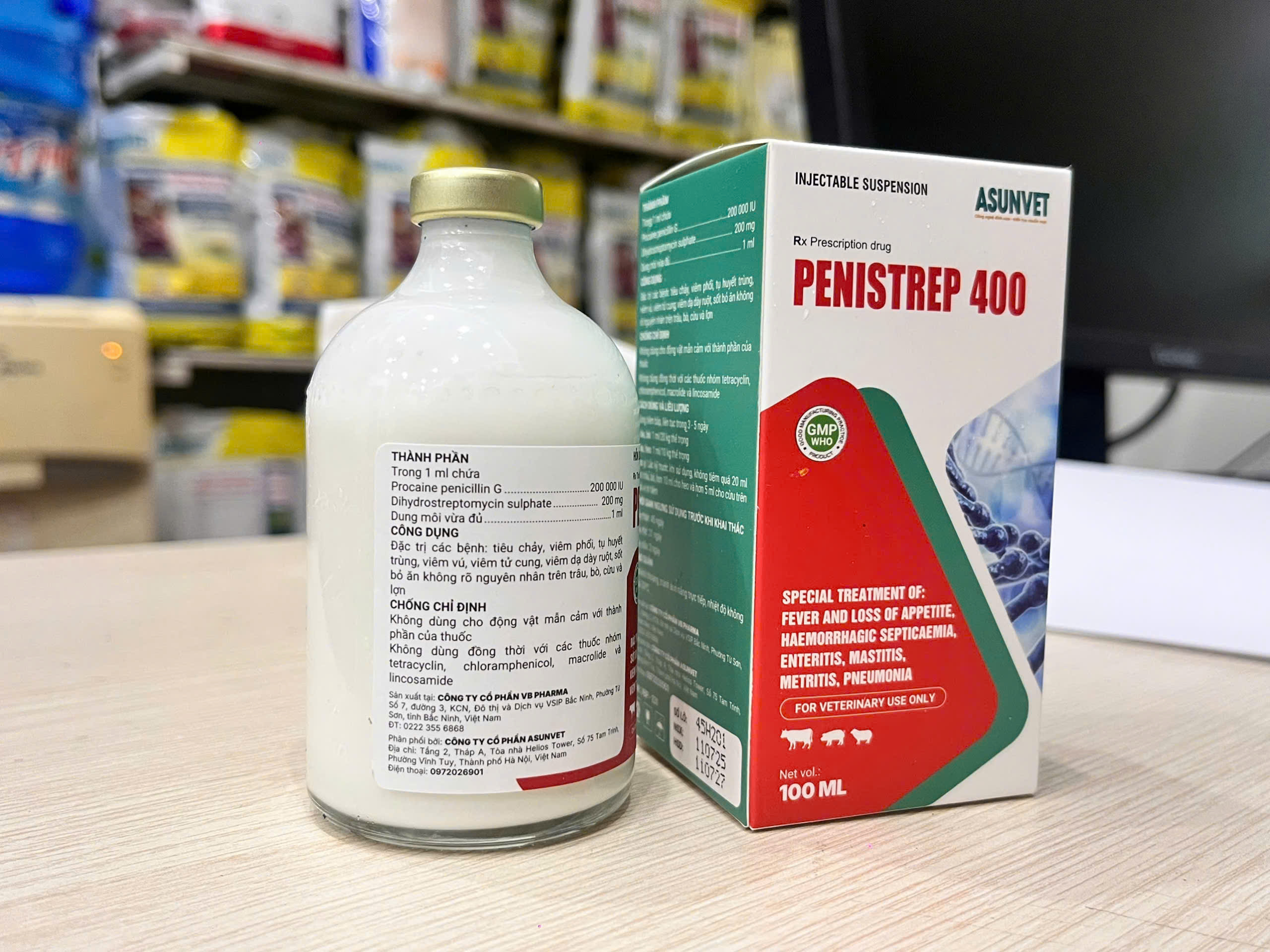 PENISTREP 400 Asunvet – Kháng sinh thú y hỗ trợ kiểm soát vi khuẩn cho vật nuôi - Image 5