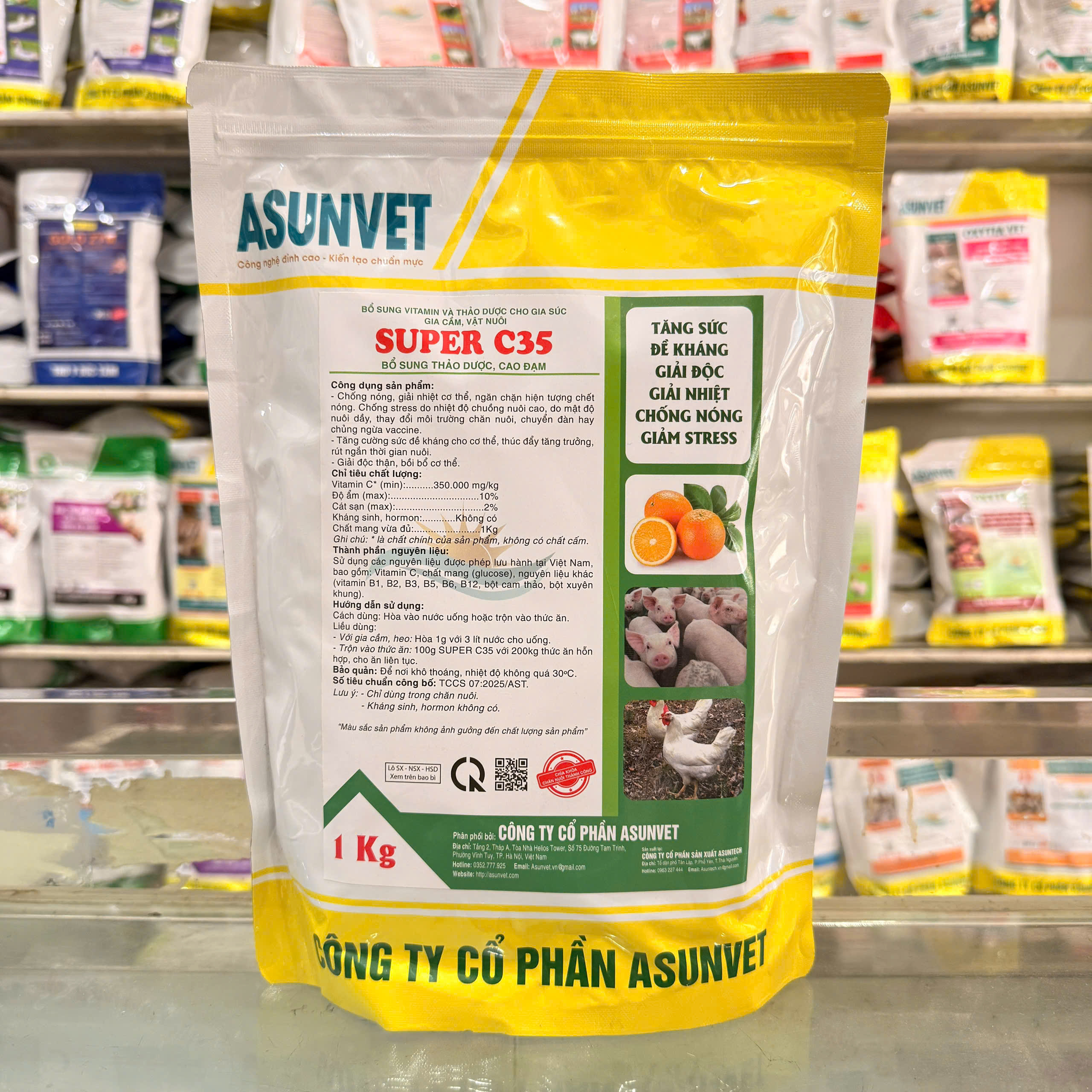 SUPER C35 Asunvet – Vitamin C hỗ trợ giải nhiệt, giảm stress cho vật nuôi - Image 4