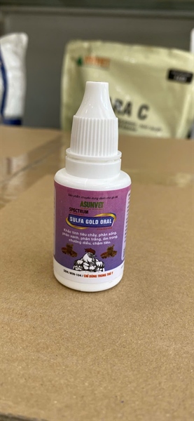 SULFA GOLD ORAL TÍM Asunvet – Hỗ trợ kiểm soát vi khuẩn, cải thiện tiêu hóa cho gà - Image 2