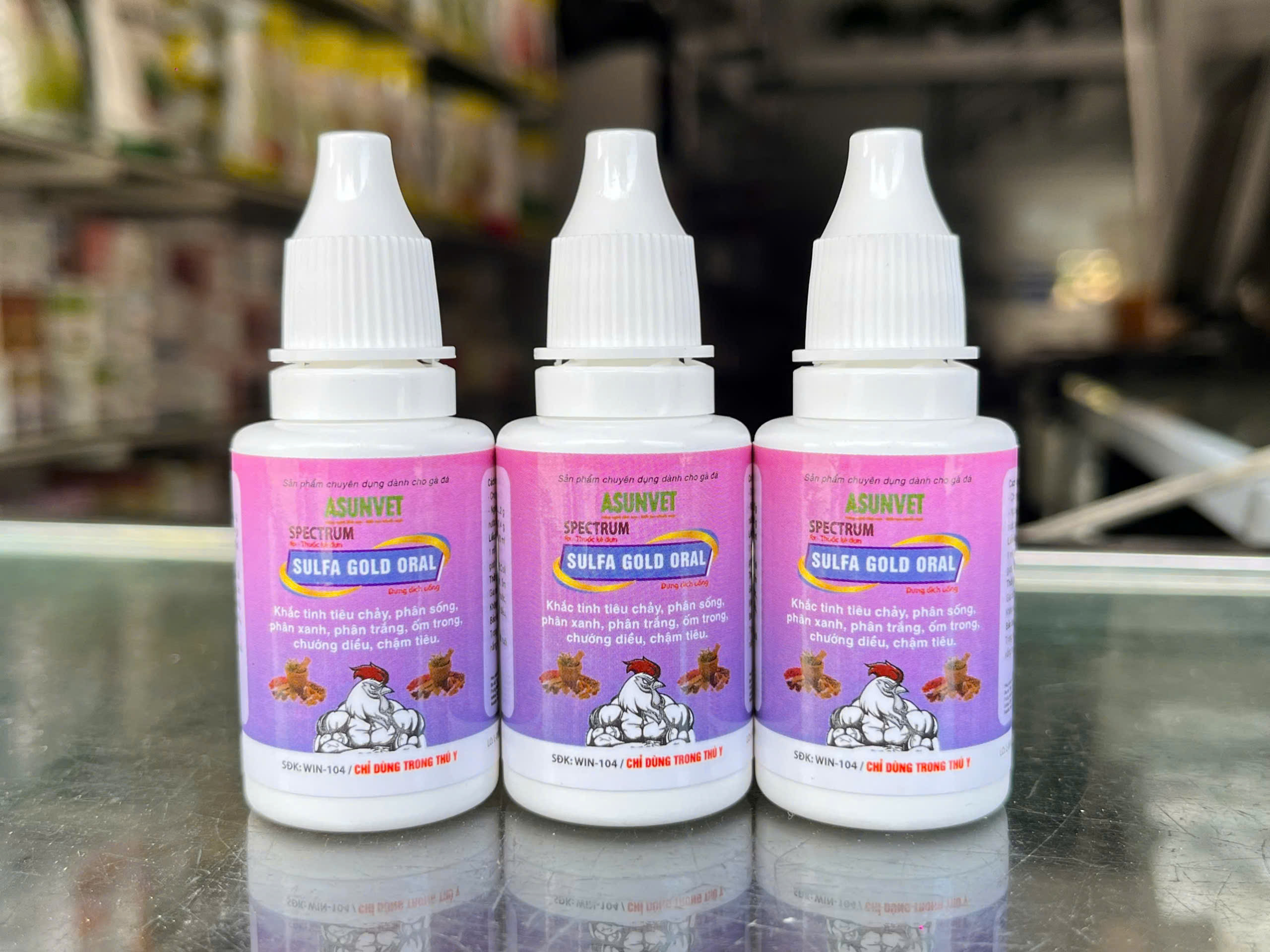 SULFA GOLD ORAL TÍM Asunvet – Hỗ trợ kiểm soát vi khuẩn, cải thiện tiêu hóa cho gà - Image 3