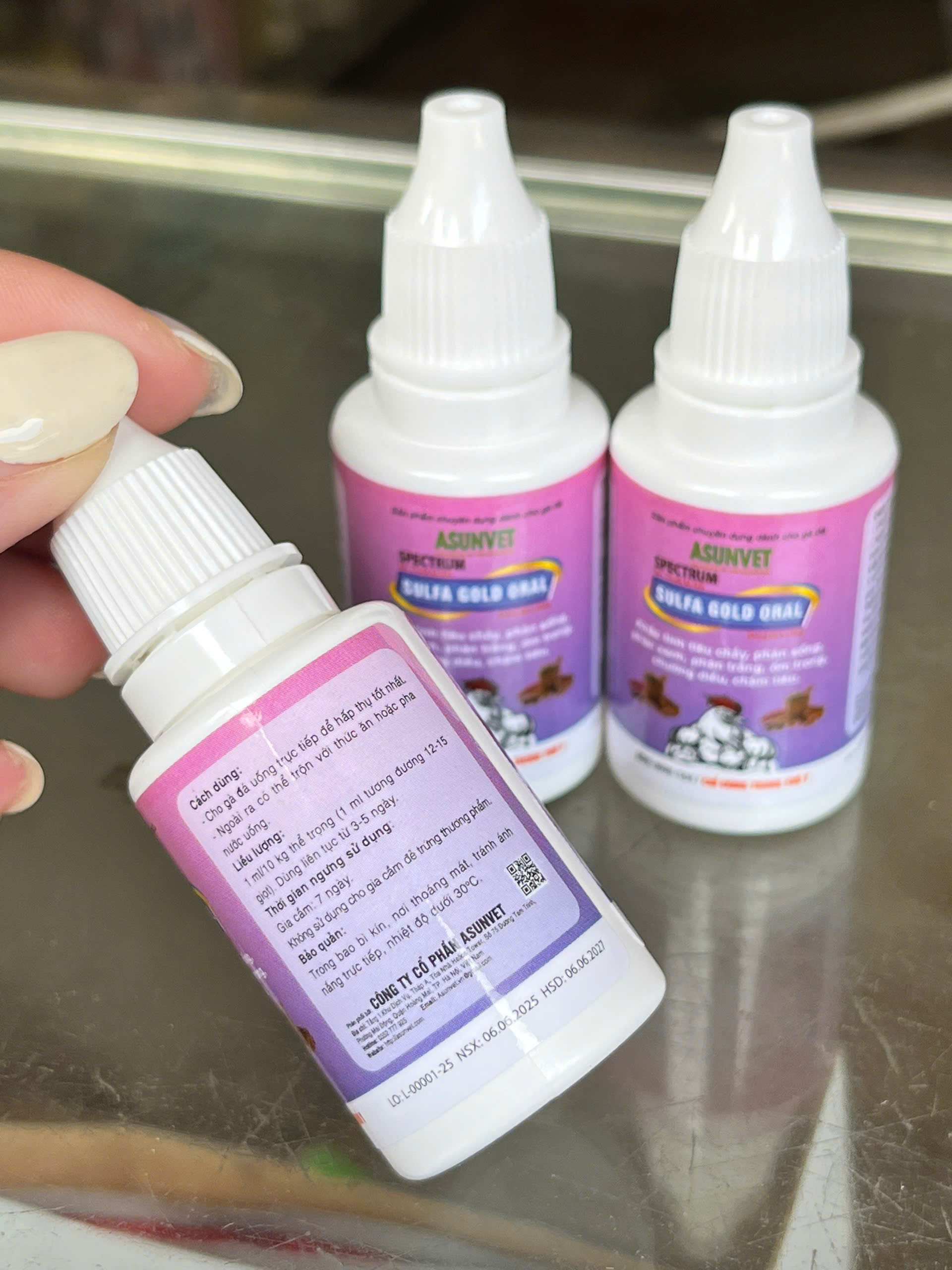 SULFA GOLD ORAL TÍM Asunvet – Hỗ trợ kiểm soát vi khuẩn, cải thiện tiêu hóa cho gà - Image 4