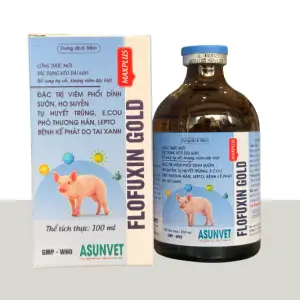 FLOFUXIN GOLD MAXPLUS Asunvet dung dịch tiêm đặc trị viêm phổi dính sườn hô suyễn tụ huyết trùng ecoli phó thương hàn cho heo
