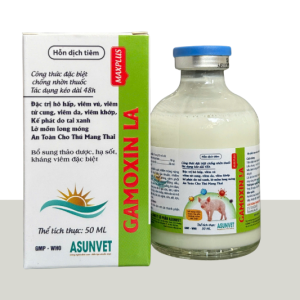 GAMOXIN LA MAXPLUS Asunvet dung dịch tiêm đặc trị hô hấp viêm vú viêm tử cung viêm da viêm khớp cho vật nuôi