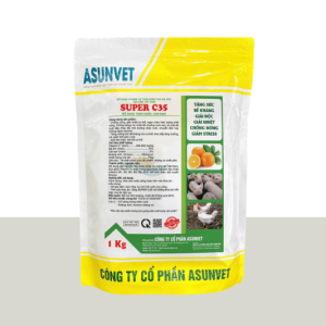 SUPER C35 Asunvet bột hòa tan tăng đề kháng giải độc giải nhiệt chống nóng giảm stress 1kg