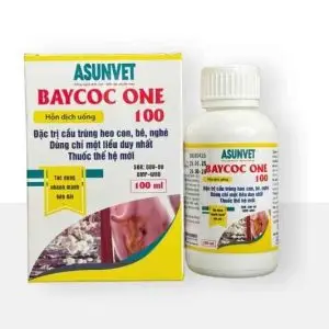 BAYCOC ONE 100 Asunvet dung dịch uống đặc trị cầu trùng heo bê nghé