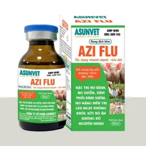 AZI FLU Asunvet dung dịch tiêm đặc trị ho hô suyễn viêm phổi dính sườn cho heo 20ml